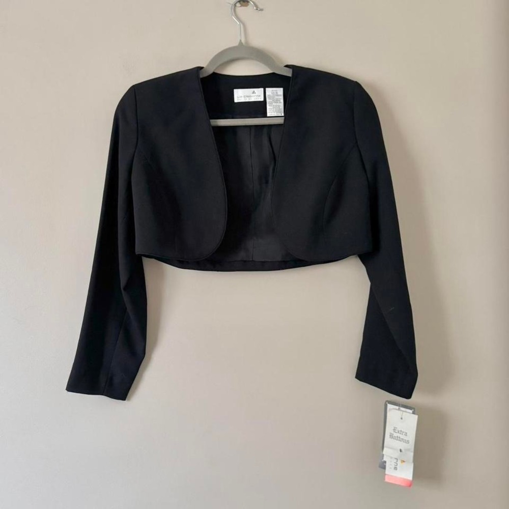 Vintage‎ 90s Black Bolero NWT Deadstock Liz Claiborne Small